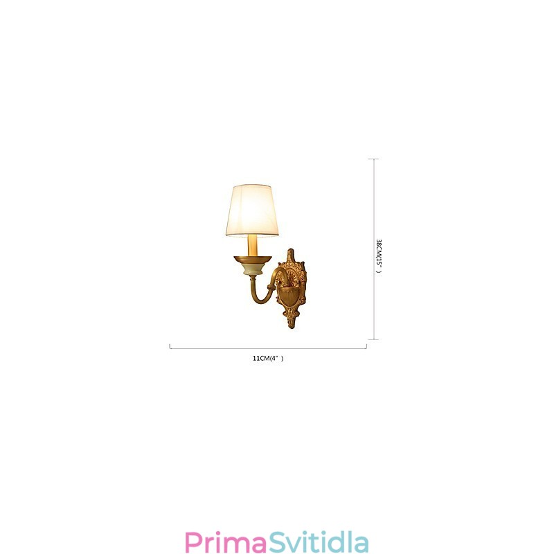 Jednoduchá venkovská tradiční klasická mosazná funkce pro nástěnné svítidlo s uplight nástěnným svítidlem v mini stylu