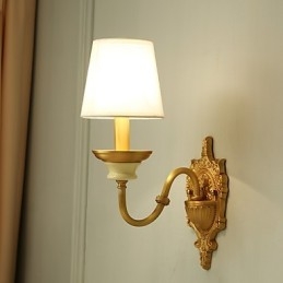 Jednoduchá venkovská tradiční klasická mosazná funkce pro nástěnné svítidlo s uplight nástěnným svítidlem v mini stylu