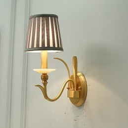 Jednoduchá venkovská tradiční klasická mosazná funkce pro nástěnné svítidlo v mini stylu uplight