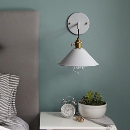 Jednoduché průmyslové žárovky nástěnné žárovky miniaturní velikosti Vintage Retro Village Kovové nástěnné svítidlo svítidlo nástěnné svítidlo do uličky