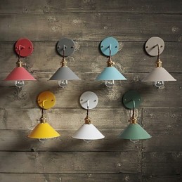 Jednoduché průmyslové žárovky nástěnné žárovky miniaturní velikosti Vintage Retro Village Kovové nástěnné svítidlo svítidlo nástěnné svítidlo do uličky