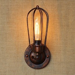 Jednoduchá retro galvanická funkce Vintage Country pro nástěnné nástěnné svítidla s okolním osvětlením v mini stylu