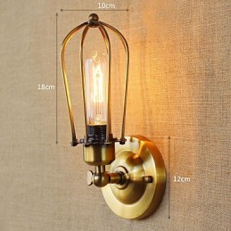 Jednoduchá retro galvanická funkce Vintage Country pro nástěnné nástěnné svítidla s okolním osvětlením v mini stylu