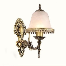 Vintage galvanicky pokovené nástěnné nástěnné svítidlo Downlight