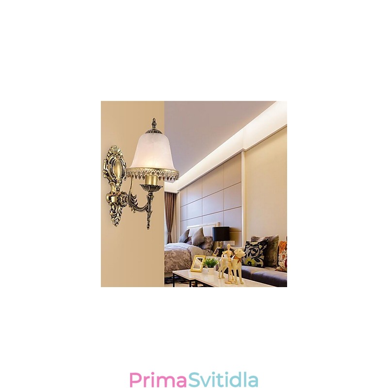 Vintage galvanicky pokovené nástěnné nástěnné svítidlo Downlight