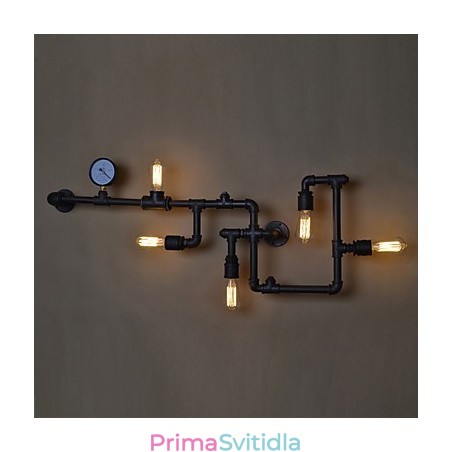 Loft Industrial Nástěnná svítidla Starožitná nástěnná svítidla Edison s žárovkami Nástěnná lampa Vintage Pipe pro osvětlení obývacího pokoje Loft Industrial Nástěnná svítidla Starožitná nástěnná svítidla Edison s žárovkami Nástěnná lampa Vintage Pipe pro osvětlení obývacího pokoje