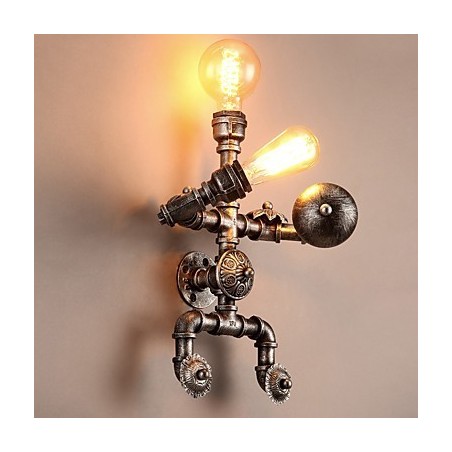 Loft Water Pipe Nástěnná světla Retro industriální styl Kreativní design robota Kovová restaurace Kavárna Bary Barový stůl Nástěnné svítidla Loft Water Pipe Nástěnná světla Retro industriální styl Kreativní design robota Kovová restaurace Kavárna Bary Barový stůl Nástěnné svítidla