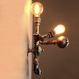 Loft Water Pipe Nástěnná světla Retro industriální styl Kreativní design robota Kovová restaurace Kavárna Bary Barový stůl Nástěnné svítidla