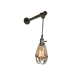 Loft vintage nástěnné svítidlo restaurace kavárna chodba bar Iron Cage nástěnná lampa průmysl Iron pipe lighting