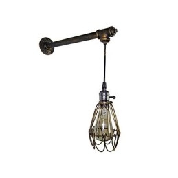 Loft vintage nástěnné svítidlo restaurace kavárna chodba bar Iron Cage nástěnná lampa průmysl Iron pipe lighting