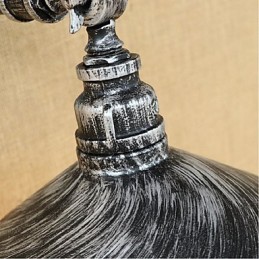 Nástěnná nástěnná lampa na vodní dýmku v industriálním stylu, světle stříbrná