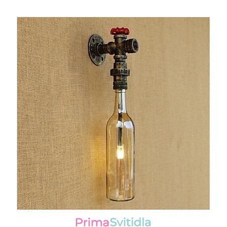 Jantarová vodní nástěnná lampa s vypínačem Jantarová vodní nástěnná lampa s vypínačem