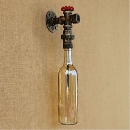 Jantarová vodní nástěnná lampa s vypínačem