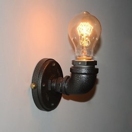 Simple Retro Industrial Iron Pipe Dekorativní nástěnné svítidlo Wall Fixture