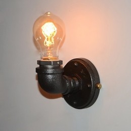 Simple Retro Industrial Iron Pipe Dekorativní nástěnné svítidlo Wall Fixture