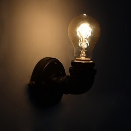 Simple Retro Industrial Iron Pipe Dekorativní nástěnné svítidlo Wall Fixture