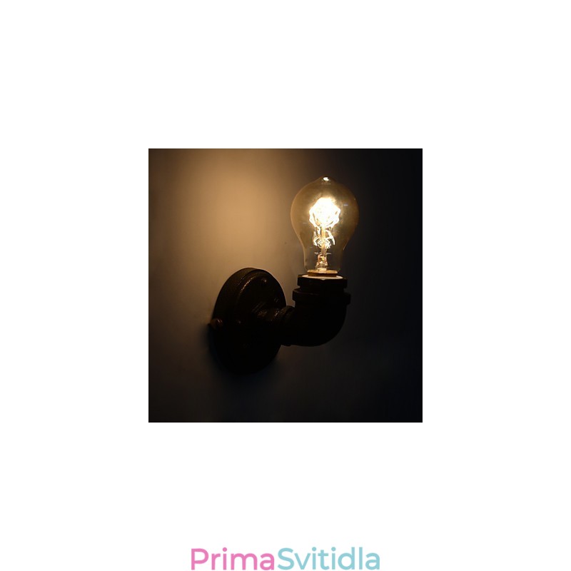 Simple Retro Industrial Iron Pipe Dekorativní nástěnné svítidlo Wall Fixture