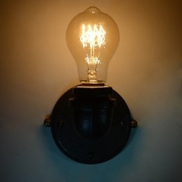 Simple Retro Industrial Iron Pipe Dekorativní nástěnné svítidlo Wall Fixture