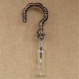 Retro American Village Kreativní průmysl Vítr Designer Nástěnná lampa Láhev na vodu Nástěnné světlo