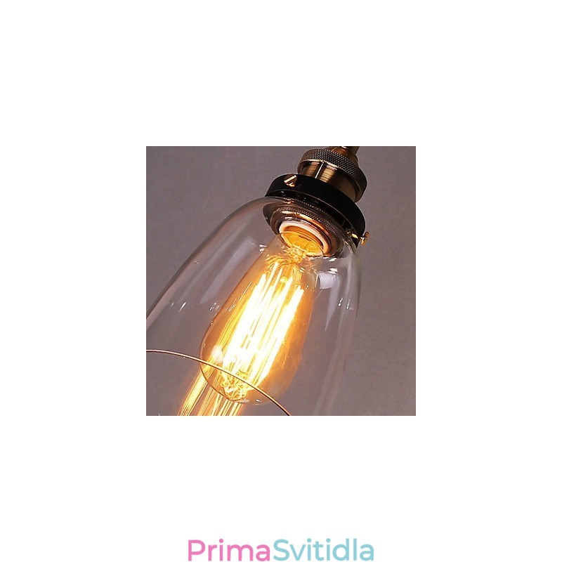 Industriální Edison Jednoduchost Skleněné nástěnné nástěnné svítidlo Kovový základní kryt Jídelna Studovna Kancelář předsíň Světlo na zeď