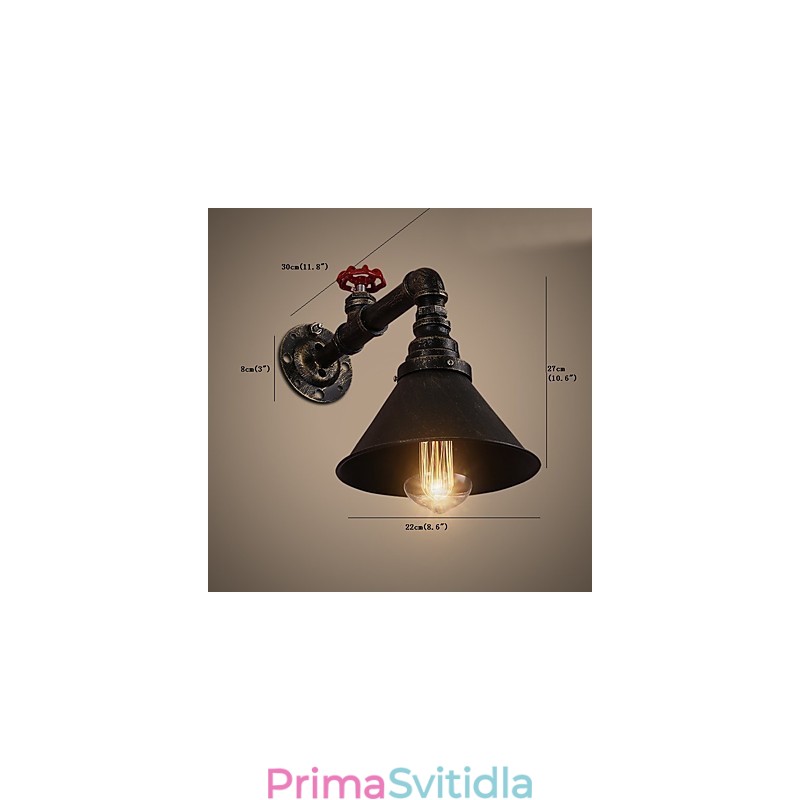 Nástěnná svítidla na vodní dýmku Retro průmyslový styl Kreativní Country Metal Restaurace Kavárna Bary Barový stůl Nástěnné svítidla