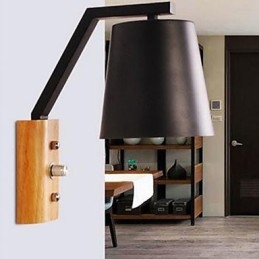 Spínač lampy s teplou dřevěnou železnou postelí Creative Personality s Nordic Corridor Study