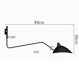 Moderní současná malba pro Swing Arm Ambientní světlo Swing Arm Lights Nástěnné světlo