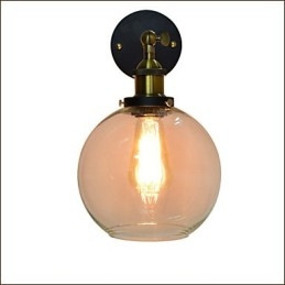 Železná nástěnná lampa Černá Jednoduchá retro nástěnná lampa Jednohlavá dekorativní nástěnná lampa evropského stylu