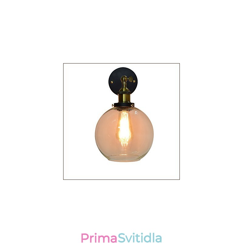 Železná nástěnná lampa Černá Jednoduchá retro nástěnná lampa Jednohlavá dekorativní nástěnná lampa evropského stylu
