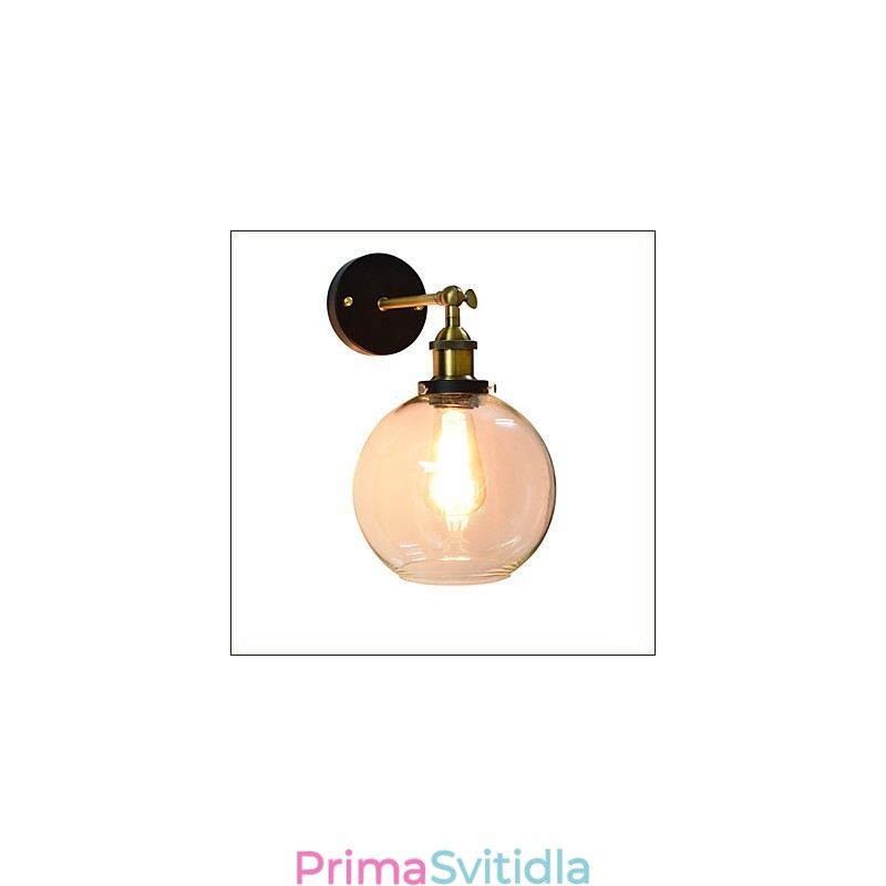 Železná nástěnná lampa Černá Jednoduchá retro nástěnná lampa Jednohlavá dekorativní nástěnná lampa evropského stylu