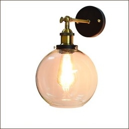 Železná nástěnná lampa Černá Jednoduchá retro nástěnná lampa Jednohlavá dekorativní nástěnná lampa evropského stylu