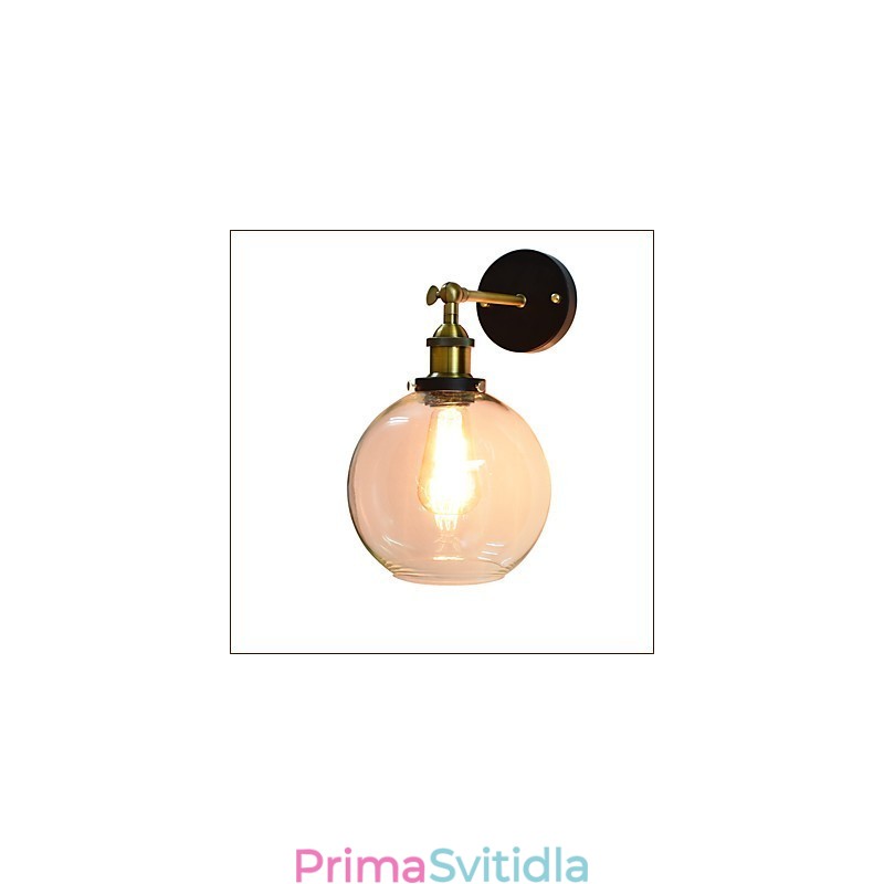 Železná nástěnná lampa Černá Jednoduchá retro nástěnná lampa Jednohlavá dekorativní nástěnná lampa evropského stylu