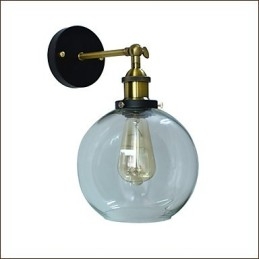 Železná nástěnná lampa Černá Jednoduchá retro nástěnná lampa Jednohlavá dekorativní nástěnná lampa evropského stylu