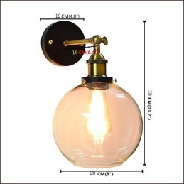 Železná nástěnná lampa Černá Jednoduchá retro nástěnná lampa Jednohlavá dekorativní nástěnná lampa evropského stylu
