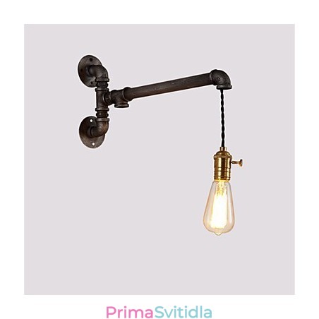 Vintage Industrial Pipe Nástěnná svítidla s vypínačem Kreativní světla Restaurace Kavárna Bar Dekorační osvětlení S 1 světlem malovaným povrchem Vintage Industrial Pipe Nástěnná svítidla s vypínačem Kreativní světla Restaurace Kavárna Bar Dekorační osvětlení S 1 světlem malovaným povrchem