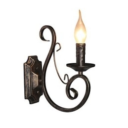 Mini retro nástěnná lampa předsíň Osvětlení nástěnné lampy ve tvaru kovové svíčky