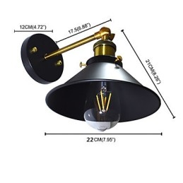 Paint Single Wall Iron Wall Lamp Němá černá lampa se světelným mečem na zdi