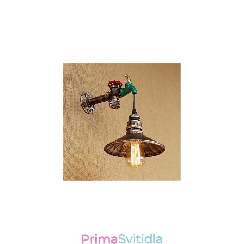 Novinkou ve venkovském stylu retro malba pro nástěnné svítidlo s okolním osvětlením v mini stylu