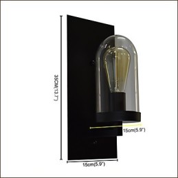 Malovaná ocelová nástěnná lampa němá černá americká káva dekorace retro nástěnná lampa světelný meč na zdi