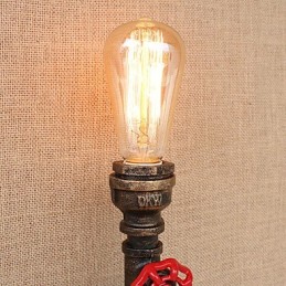 Funkce country retro malby pro nástěnné svítidlo s okolním osvětlením v mini stylu
