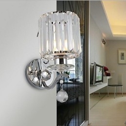Moderní moderní galvanicky pokovené křišťálové nástěnné svítidlo Uplight Wall Sconces