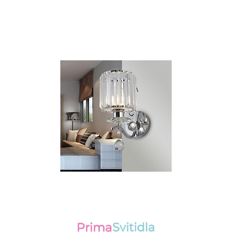 Moderní moderní galvanicky pokovené křišťálové nástěnné svítidlo Uplight Wall Sconces