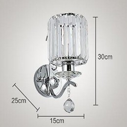 Moderní moderní galvanicky pokovené křišťálové nástěnné svítidlo Uplight Wall Sconces
