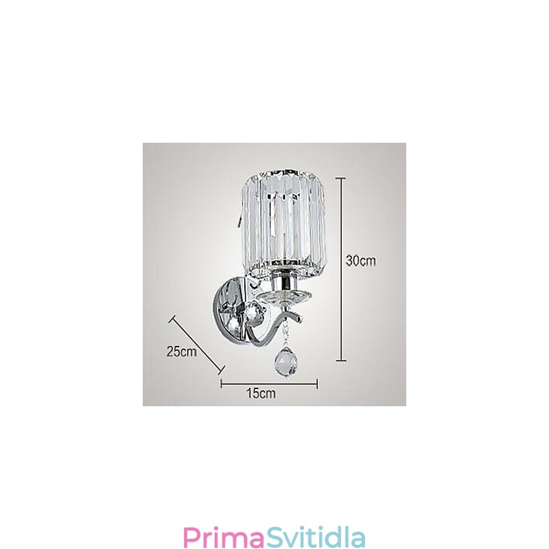 Moderní moderní galvanicky pokovené křišťálové nástěnné svítidlo Uplight Wall Sconces