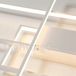 Moderní moderní hliníková malba Stropní svítidlo Nástěnné svítidlo pro montáž na zapuštěnou montáž s dálkovým stmívačem pro obývací pokoj Ložnice Lze použít také jako nástěnné svítidlo
