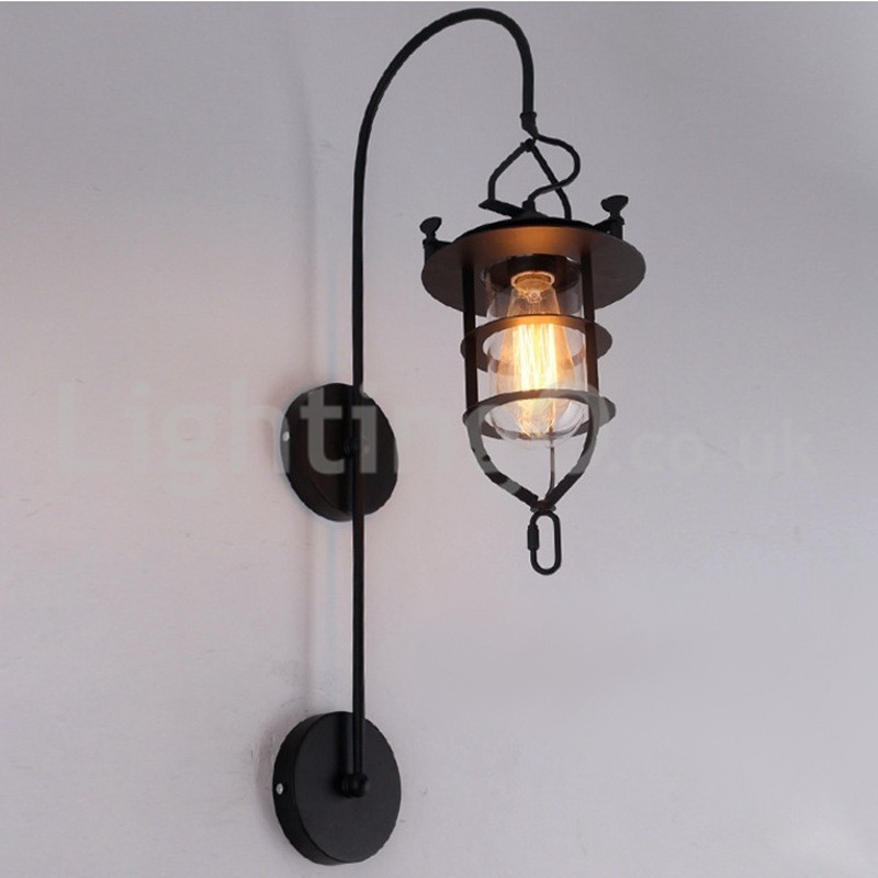 Retro Dock Nástěnná lampa Black Wharf Nástěnná světla Dock Sconce Restaurace Obývací pokoj Kavárna Bar Obchod s oblečením