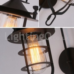 Retro Dock Nástěnná lampa Black Wharf Nástěnná světla Dock Sconce Restaurace Obývací pokoj Kavárna Bar Obchod s oblečením