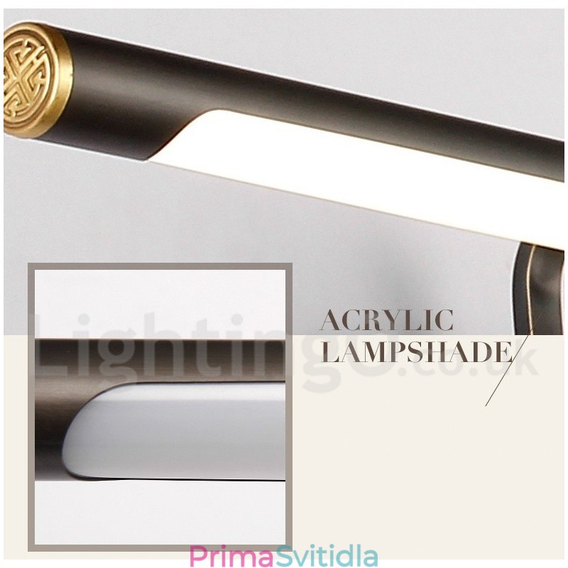 Lampa IPMirror Koupelnová světla Nástěnná svítidla z čisté mosazi s akrylovým stínidlem Make-up osvětlení