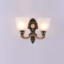 Pure Brass Luxusní rustikální retro Vintage mosazné nástěnné svítidlo se 2 svíčkami Speciální pro hotelovou kancelář Showroom Obývací pokoj Jídelna