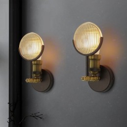1 Světlé rustikální retro Vintage nástěnné svítidlo se skleněným stínidlem Speciální pro hotelovou kancelář Showroom Obývací pokoj Jídelna